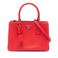 Prada Small Saffiano Lux Galleria Double Zip Satchel