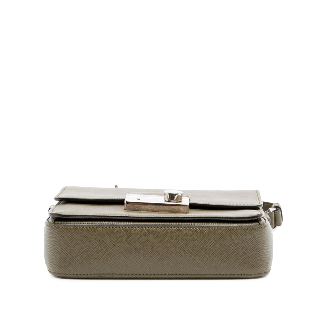 Prada Small Saffiano Lux Sound Satchel