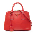 Prada Small Saffiano Vernice Promenade Satchel