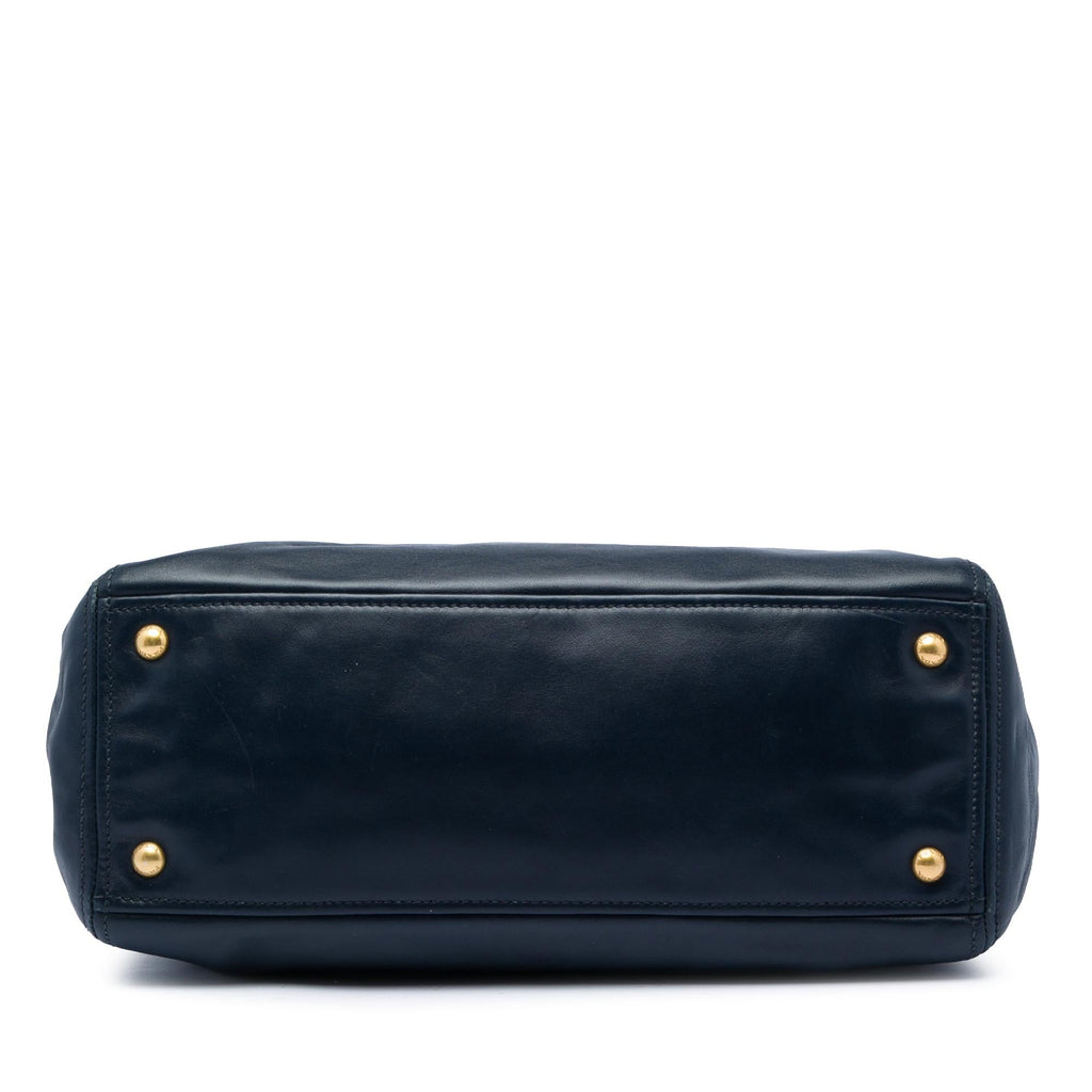 Prada Soft Calf Double Zip Convertible Tote