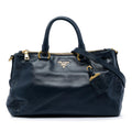 Prada Soft Calf Double Zip Convertible Tote