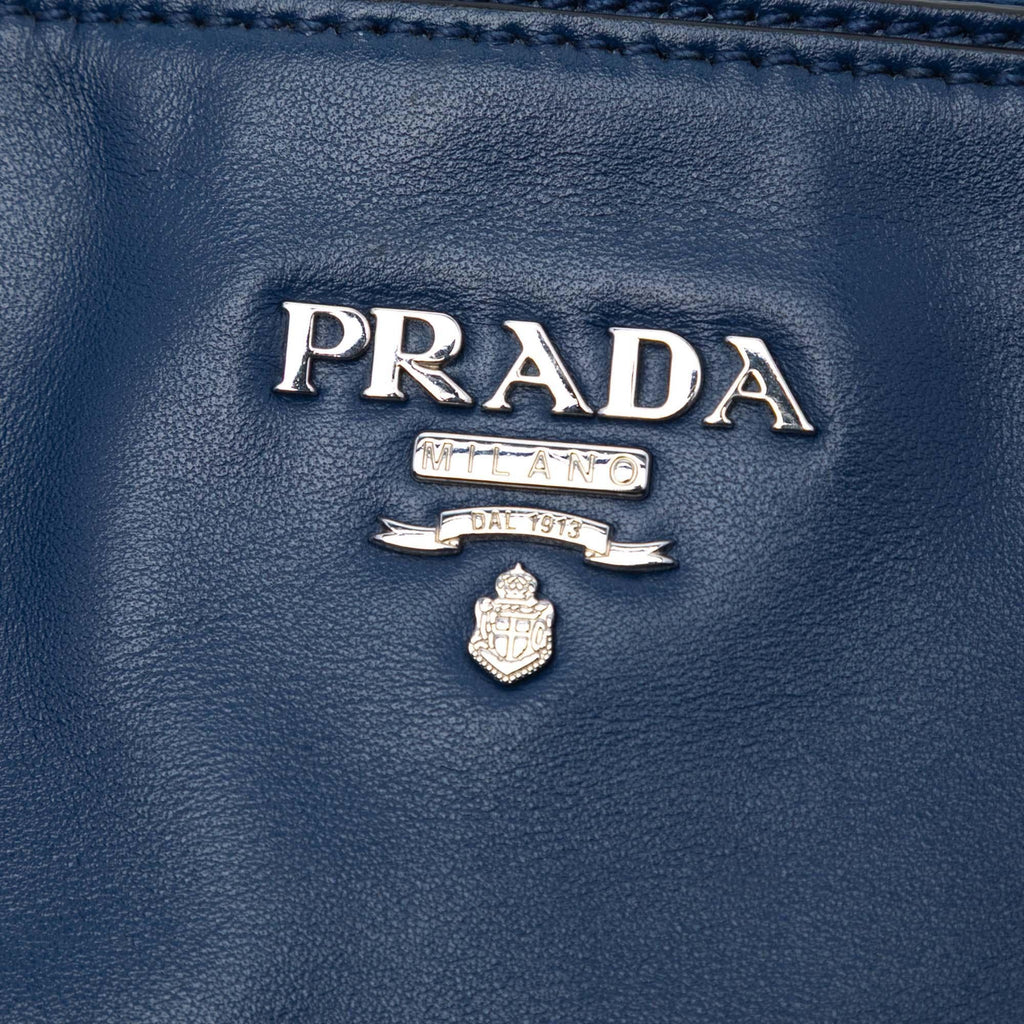 Prada Soft Calf Double Zip Satchel