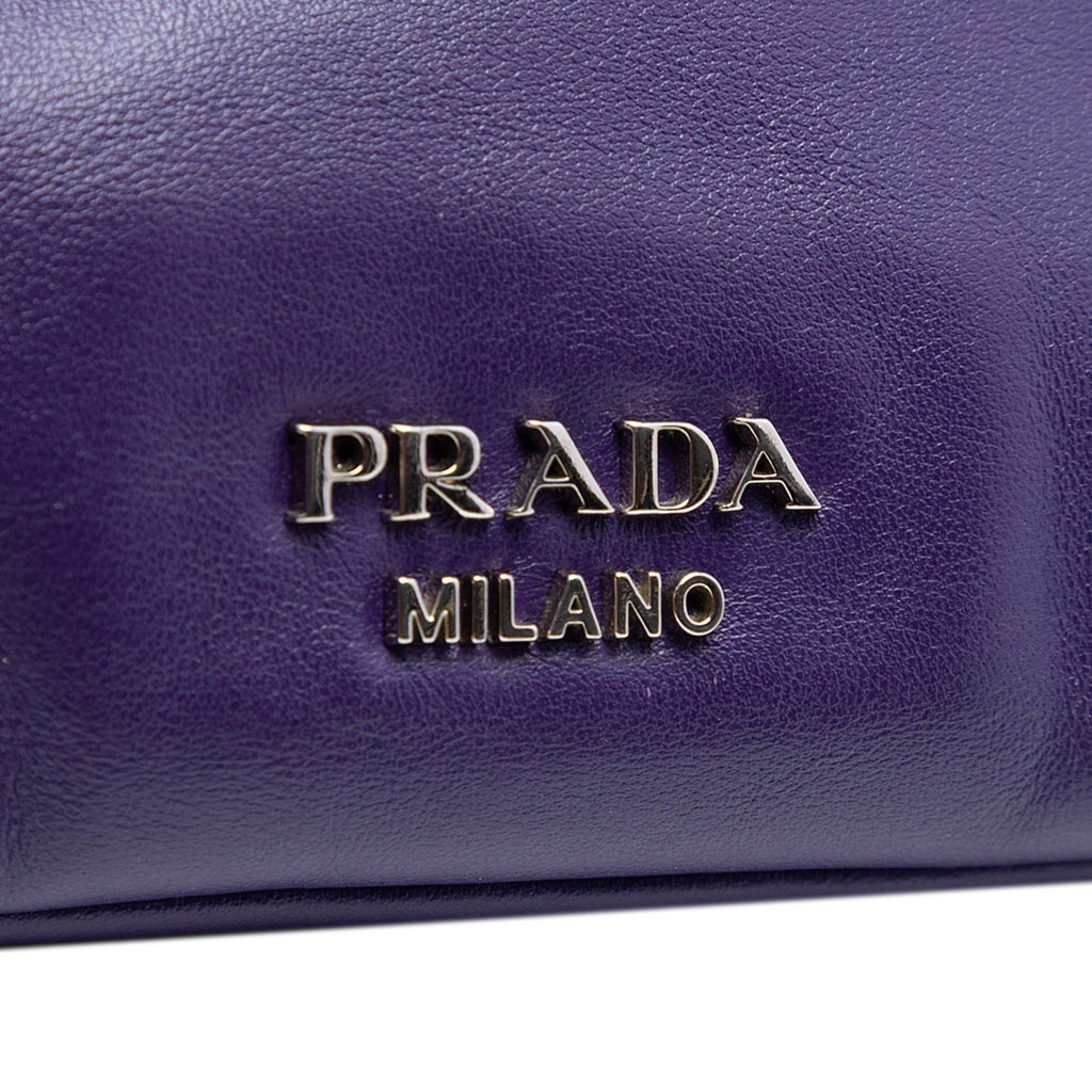 Prada Soft Calf Fold Over Shoulder Bag