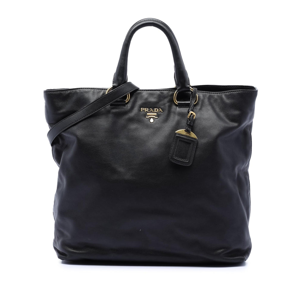 Prada Soft Calf Open Convertible Tote