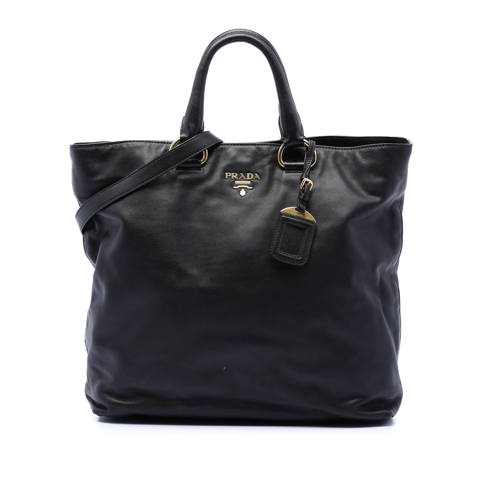 Prada Soft Calf Open Convertible Tote