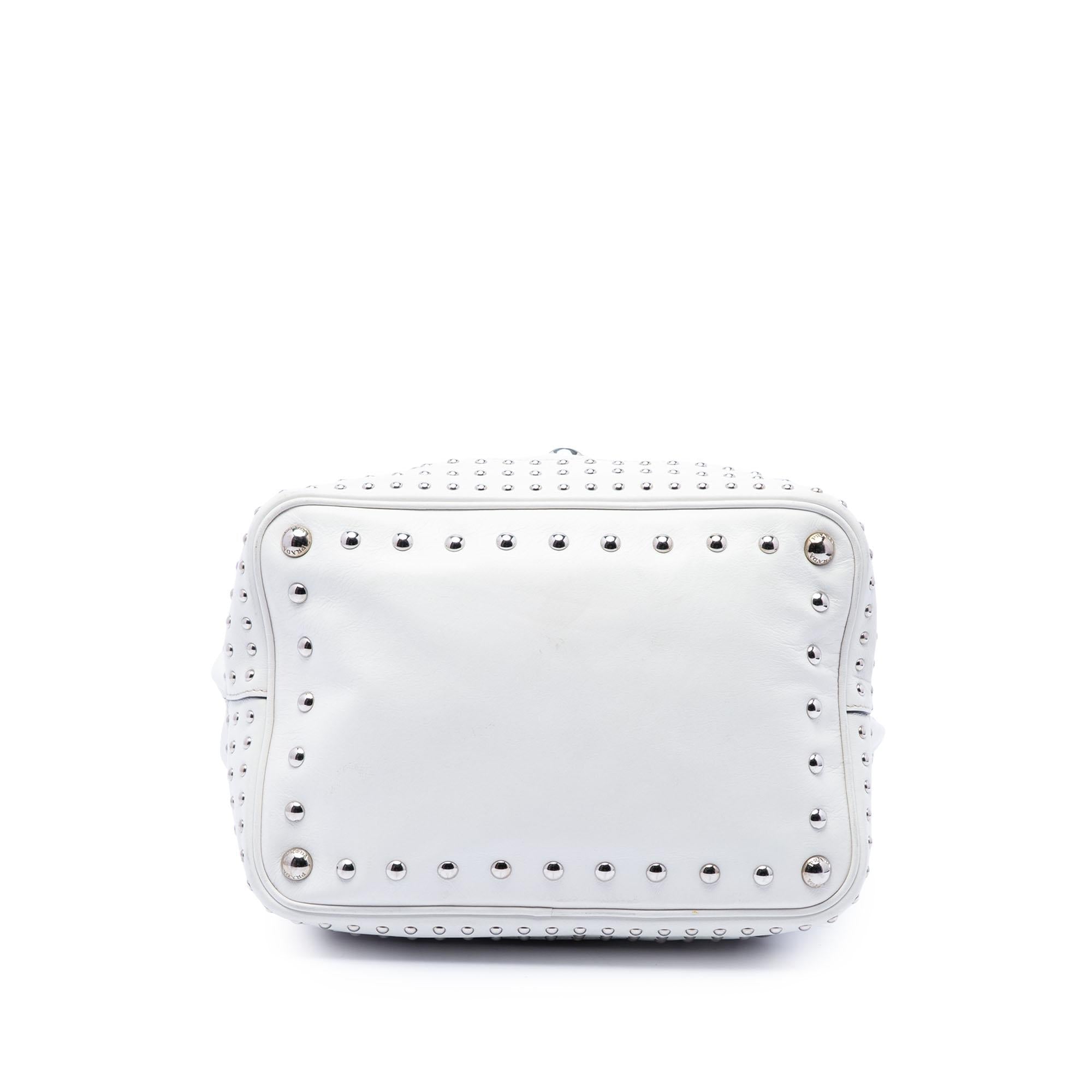 Prada Soft Calf Studded Bucket Bag