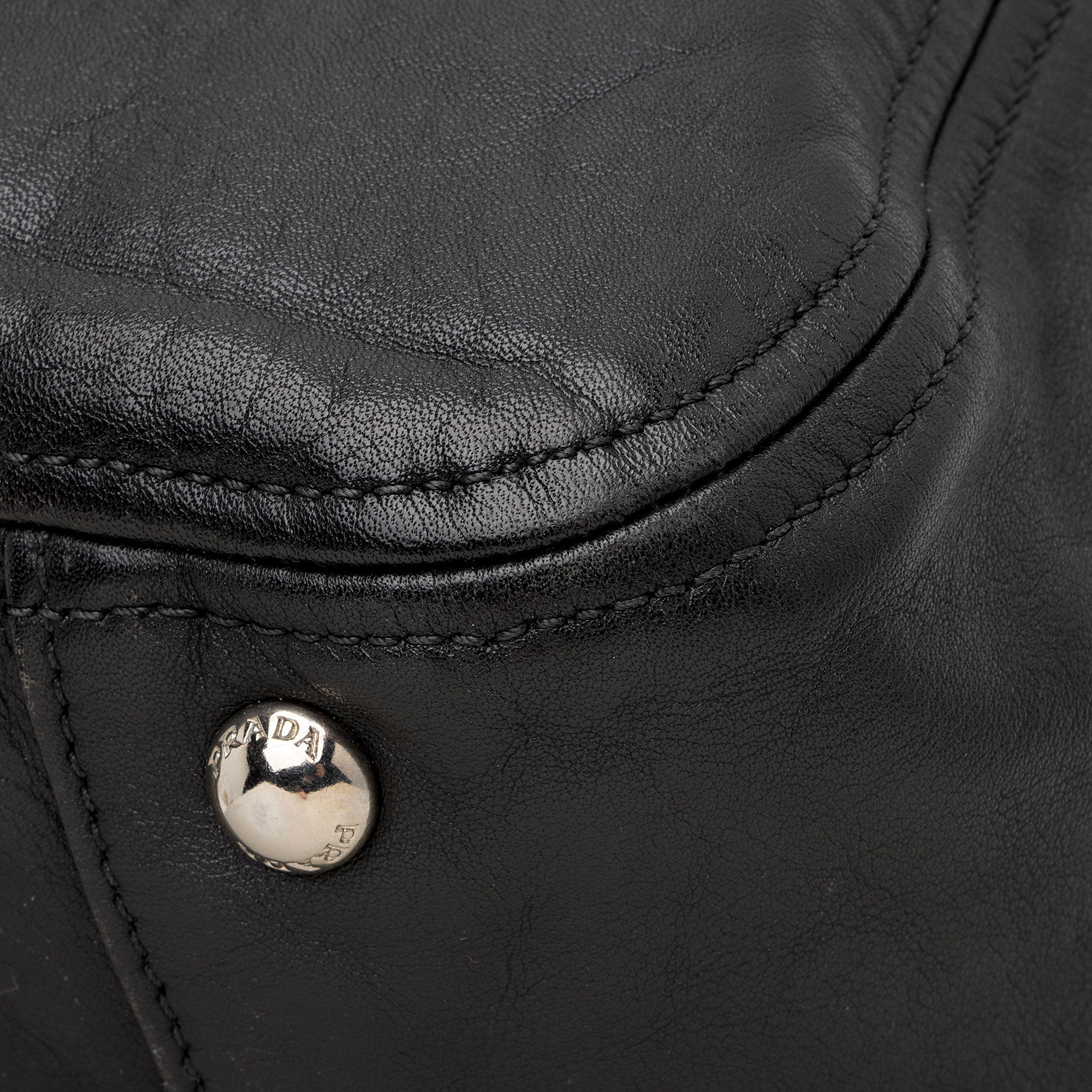 Prada Soft Calf Buckle Satchel