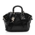 Prada Soft Calf Buckle Satchel