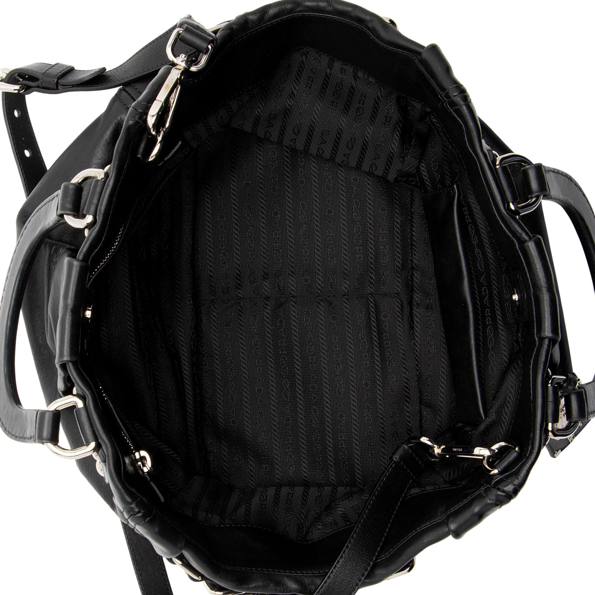 Prada Soft Calf Buckle Satchel