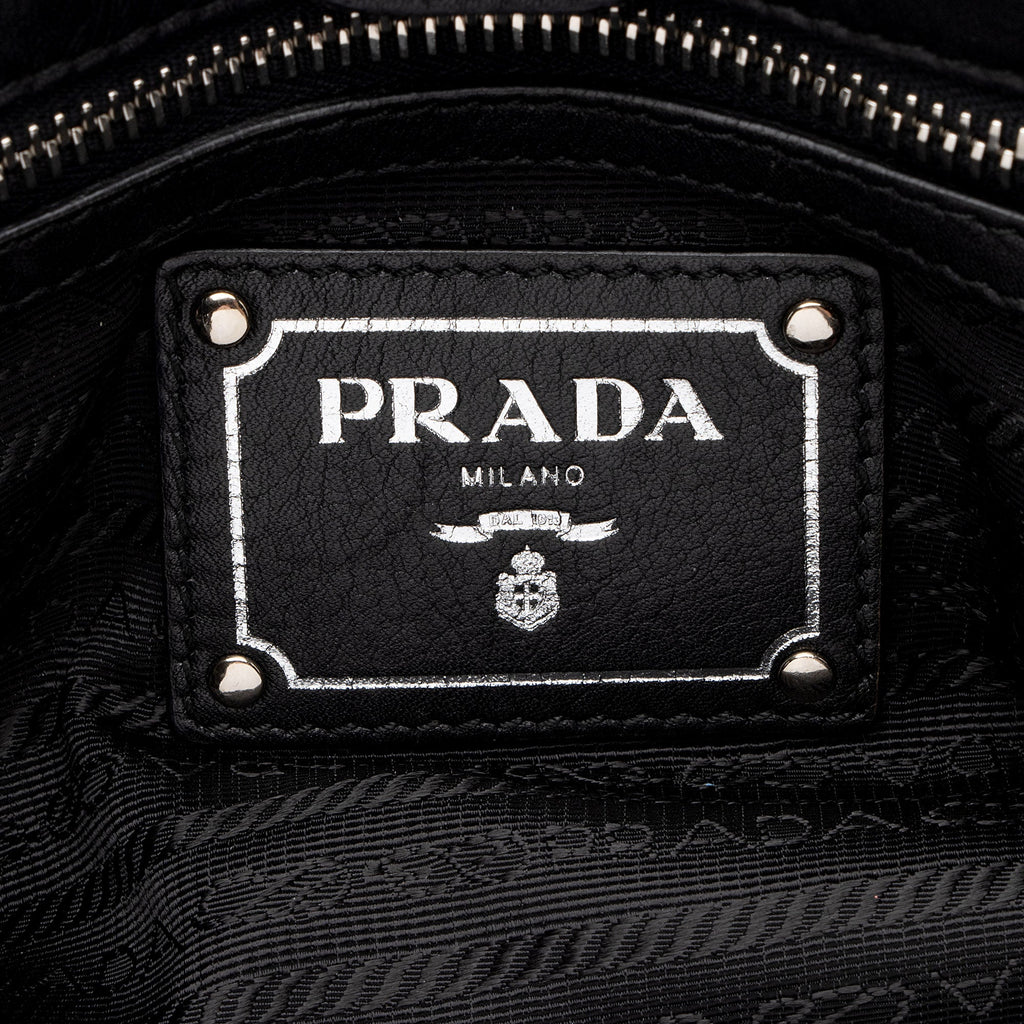 Prada Soft Calf Buckle Satchel