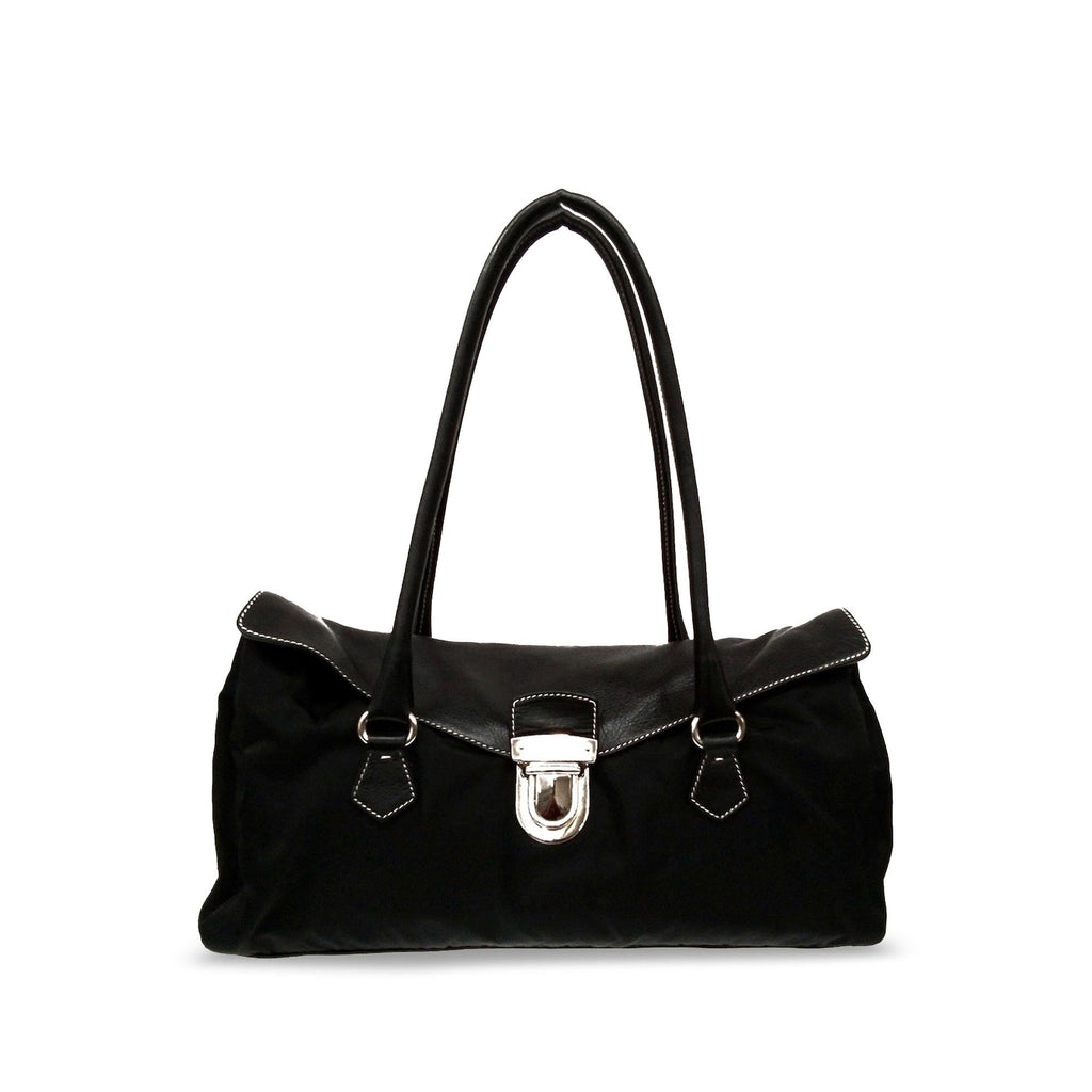 Prada Soft Calf and Tessuto Easy Shoulder Bag (SHG-IgRcvW)