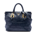 Prada Soft Calfskin Open Convertible Shopping Tote