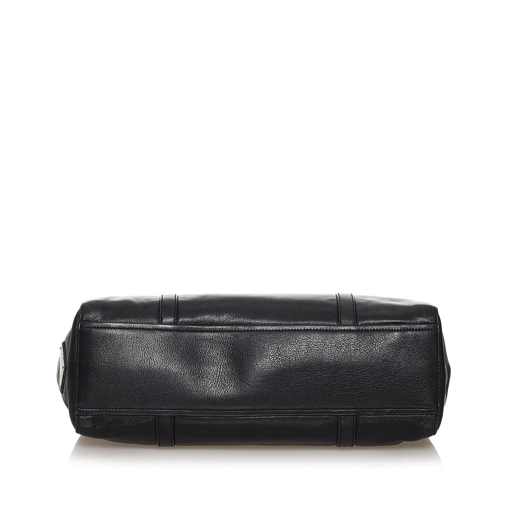 Prada Sound Lock Leather Shoulder Bag (SHG-31442)
