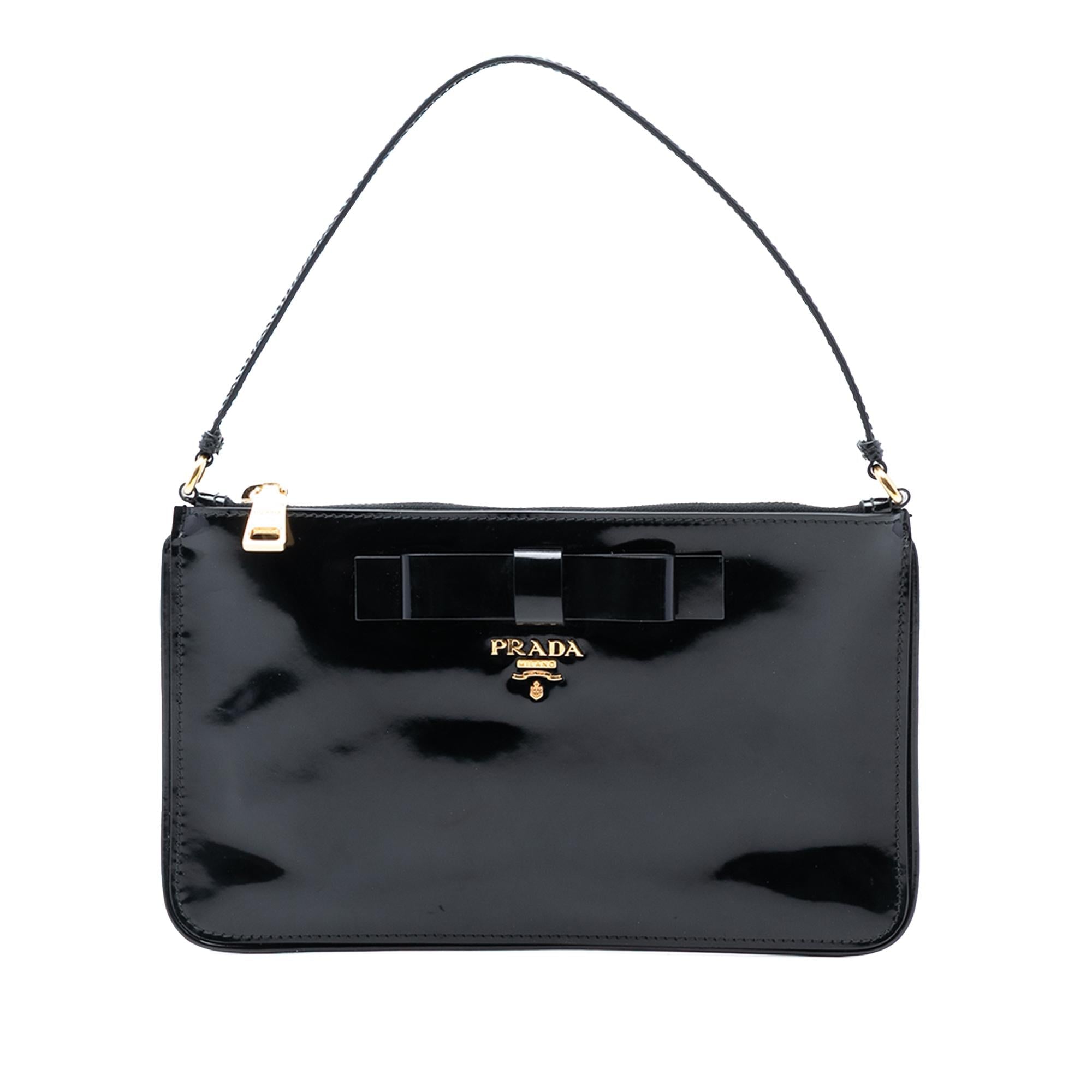Prada Spazzolato Bow Pochette