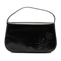 Prada Spazzolato Flower Embroidered Top Handle Bag