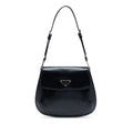 Prada Spazzolato Leather Cleo Flap Shoulder Bag