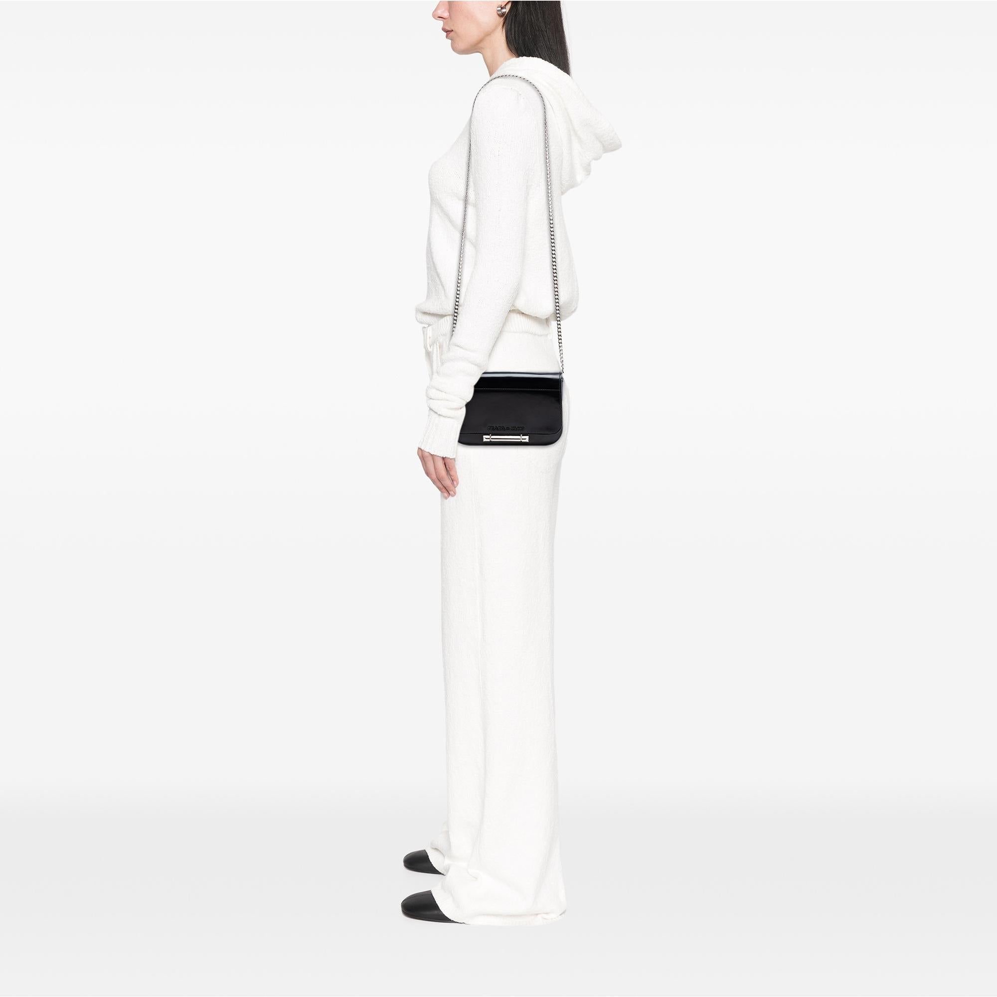 Prada Spazzolato Leather Sybille Flap Crossbody