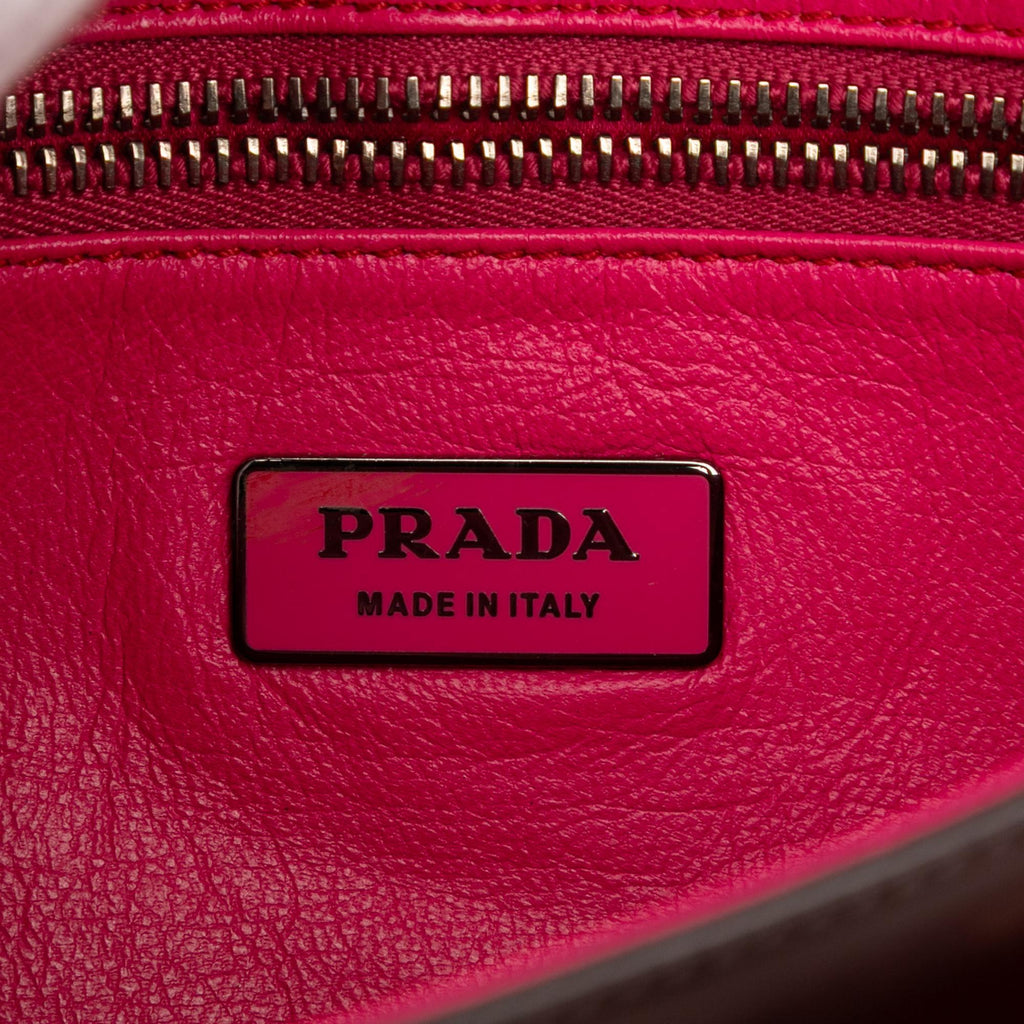 Prada Spazzolato Mirror Chain Flap