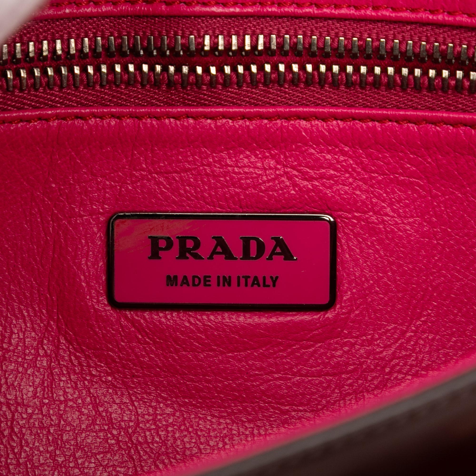 Prada Spazzolato Mirror Chain Flap