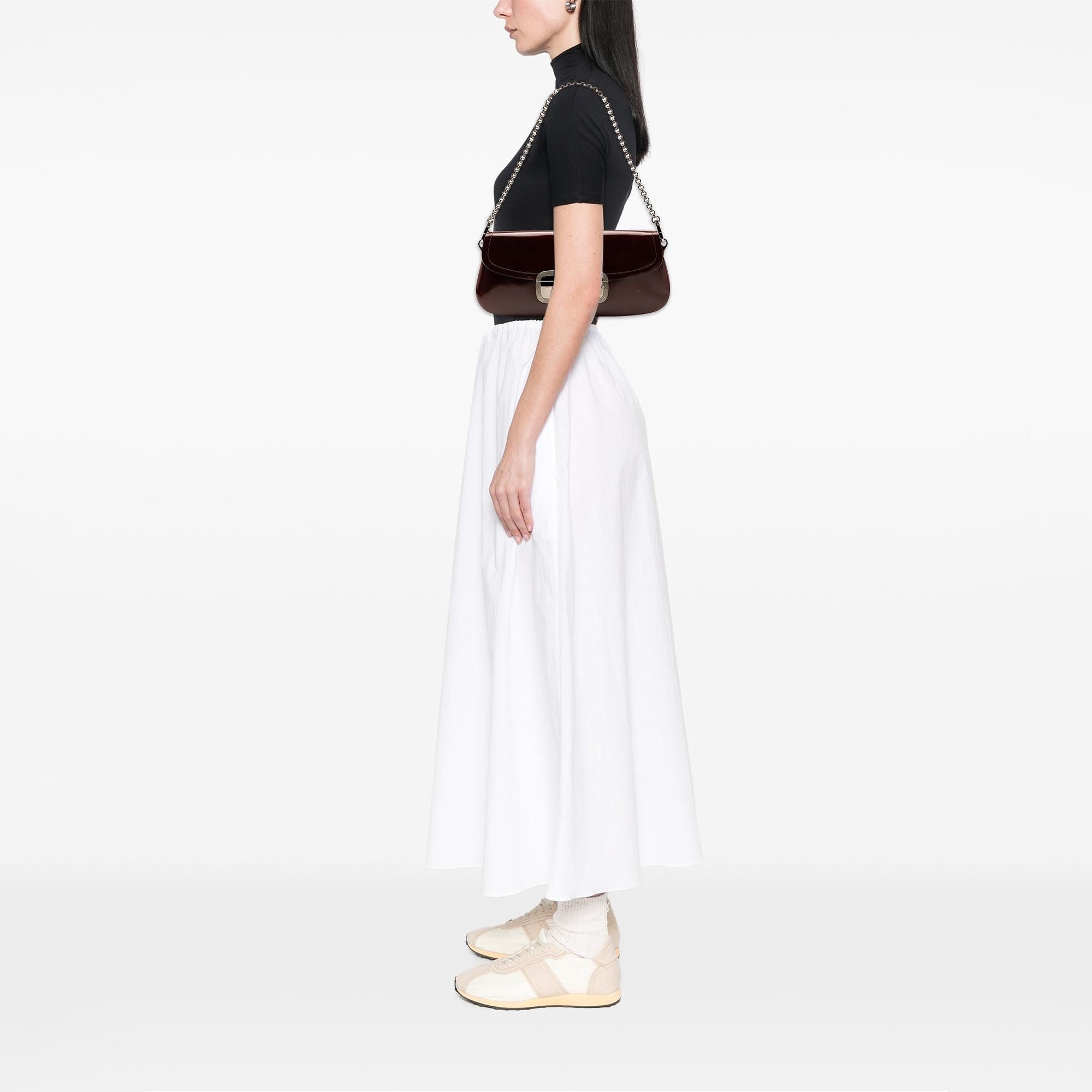 Prada Spazzolato Mirror Chain Flap