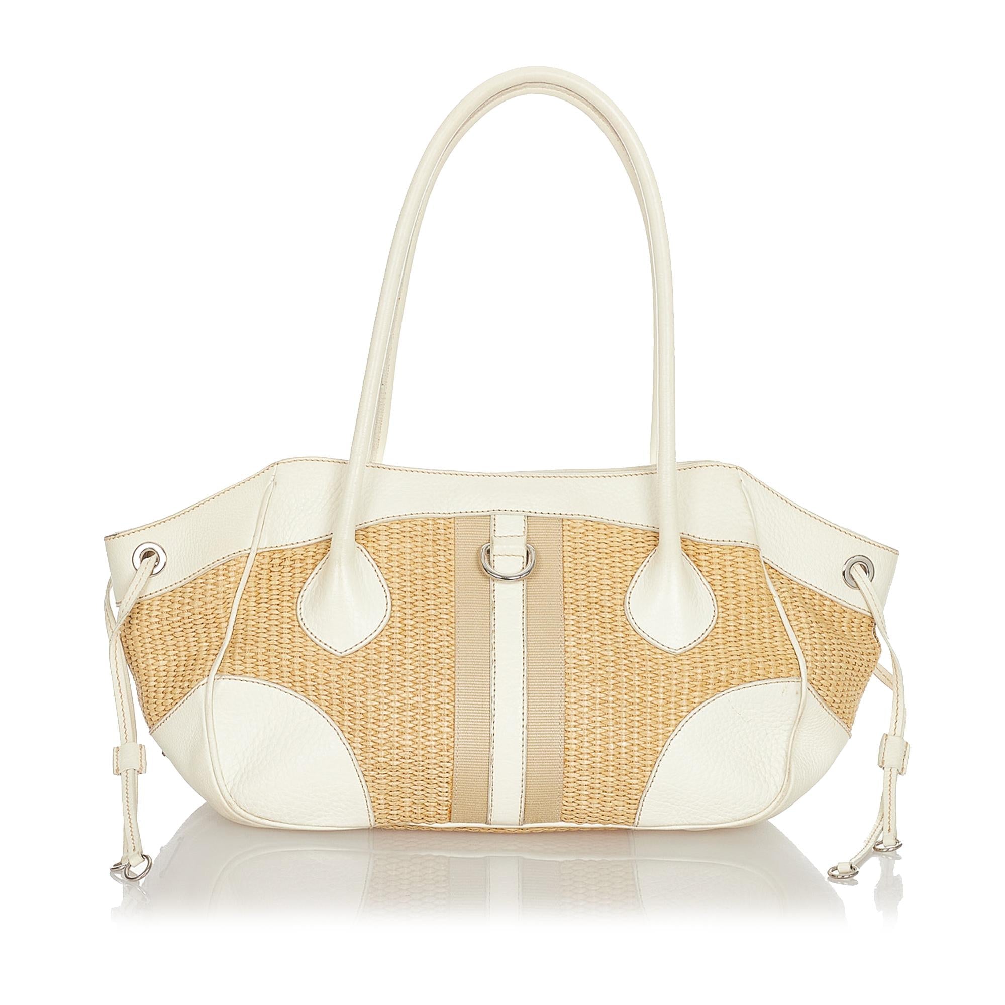 Prada Straw Shoulder Bag (SHG-23228)