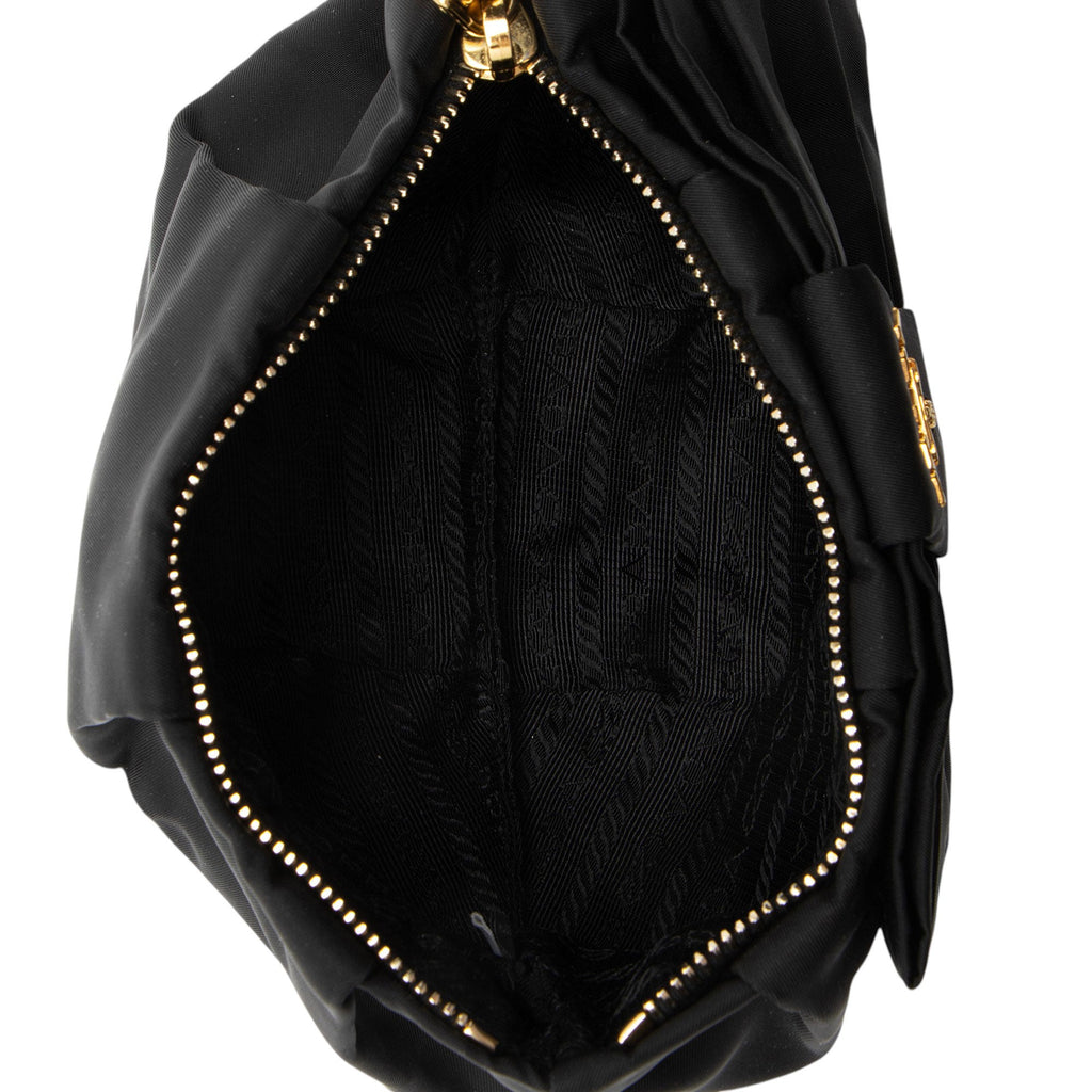 Prada Tessuto Bow Wristlet