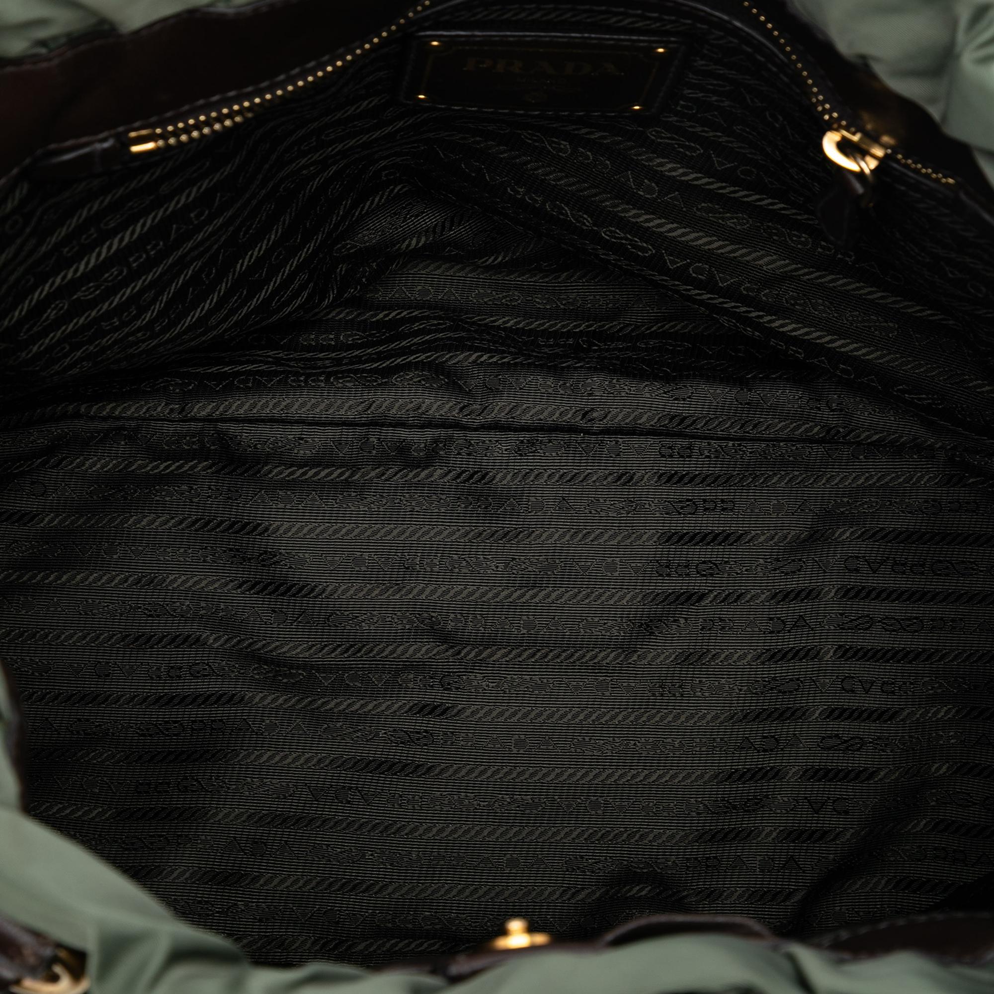 Prada Tessuto Canapa Logo Satchel