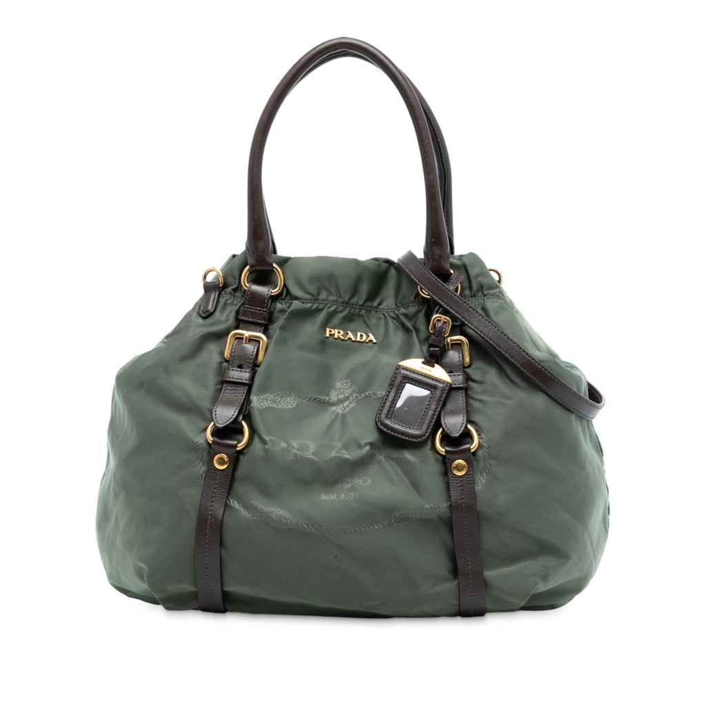 Prada Tessuto Canapa Logo Satchel