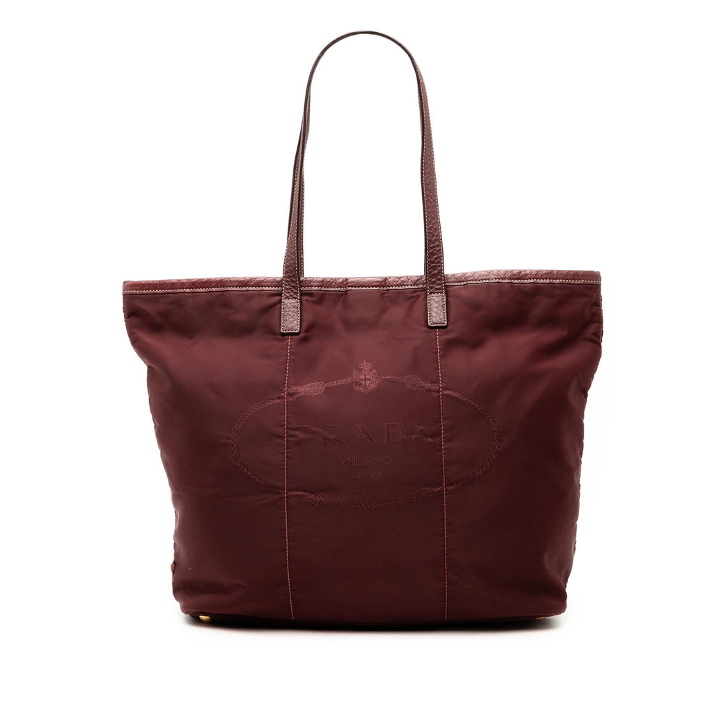 Prada Tessuto Canapa Logo Tote