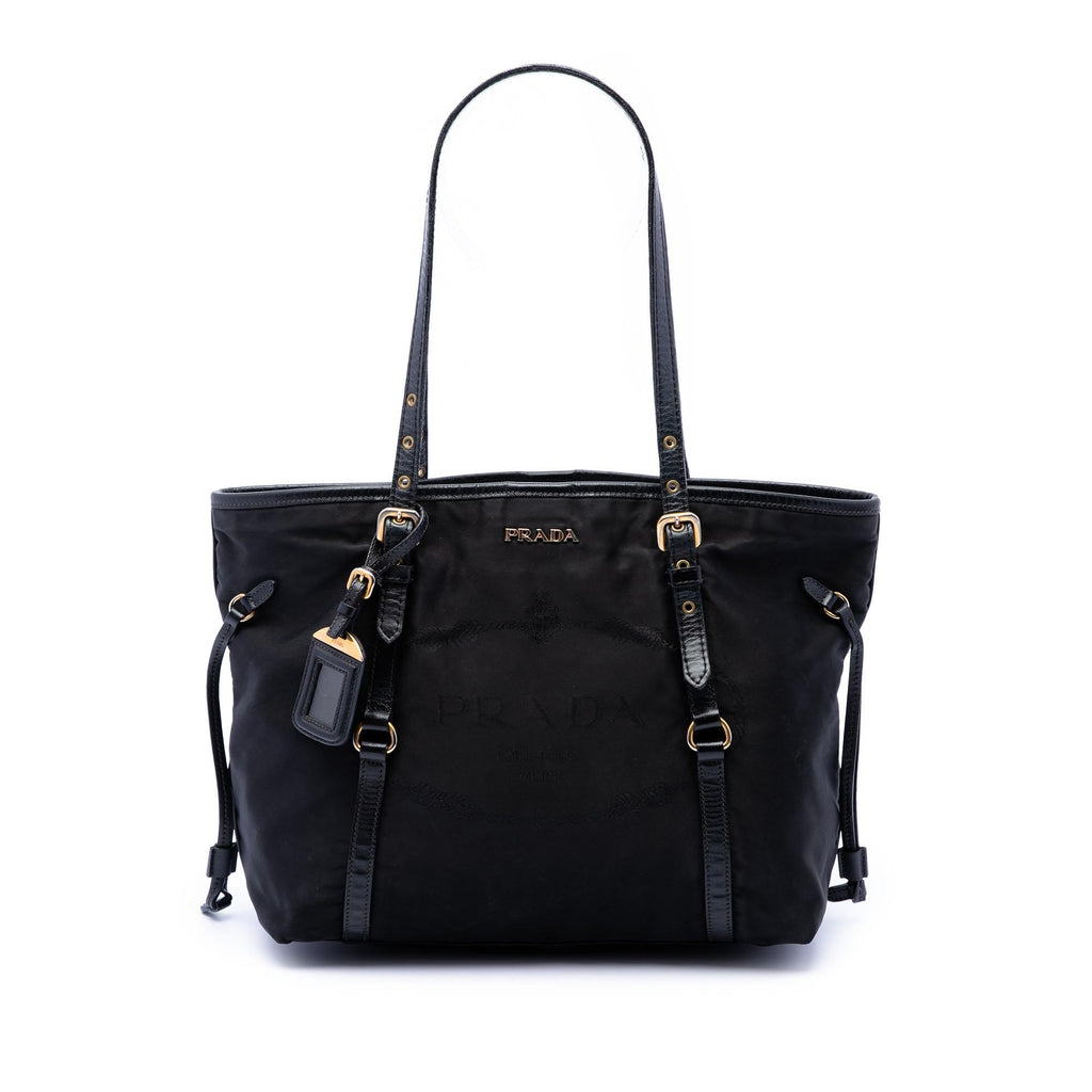 Prada Tessuto Canapa Logo Tote