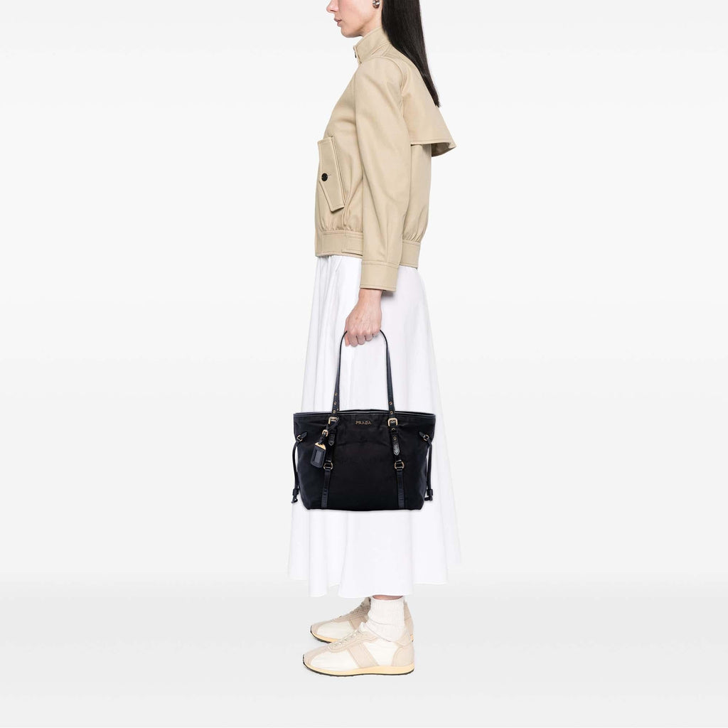 Prada Tessuto Canapa Logo Tote