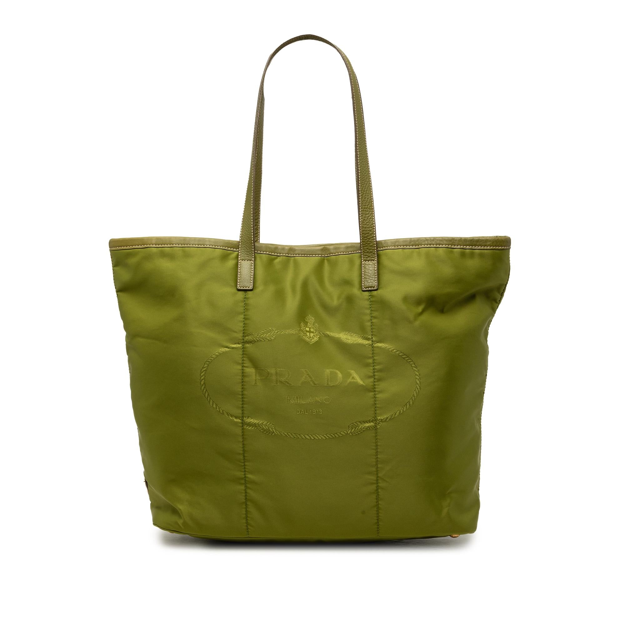 Prada Tessuto Canapa Logo Tote