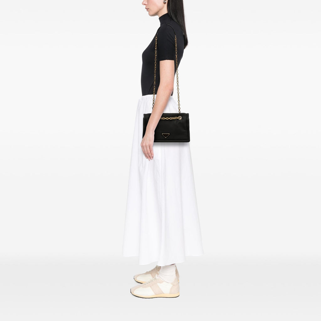 Prada Tessuto Chain Flap Crossbody