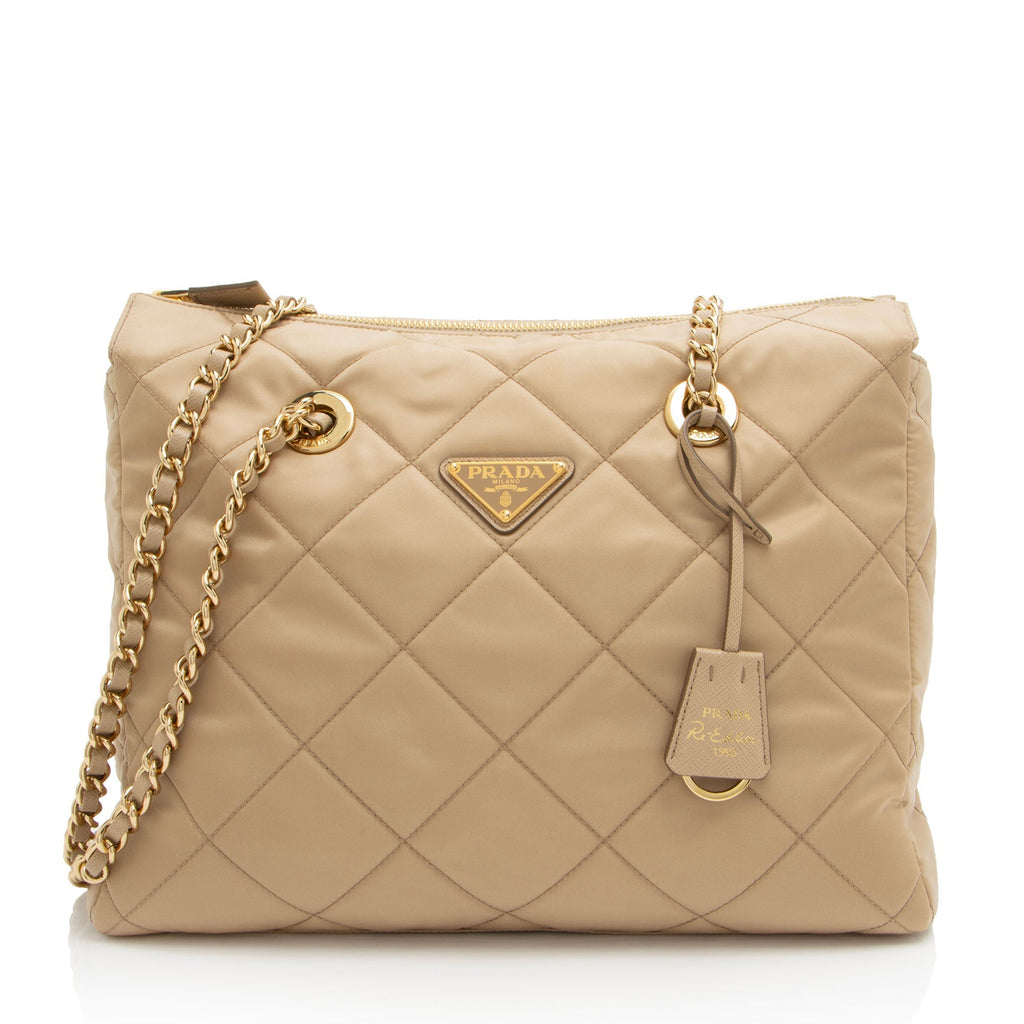 Prada Tessuto Impunturato Re-Edition 1995 Chain Medium Shoulder Bag