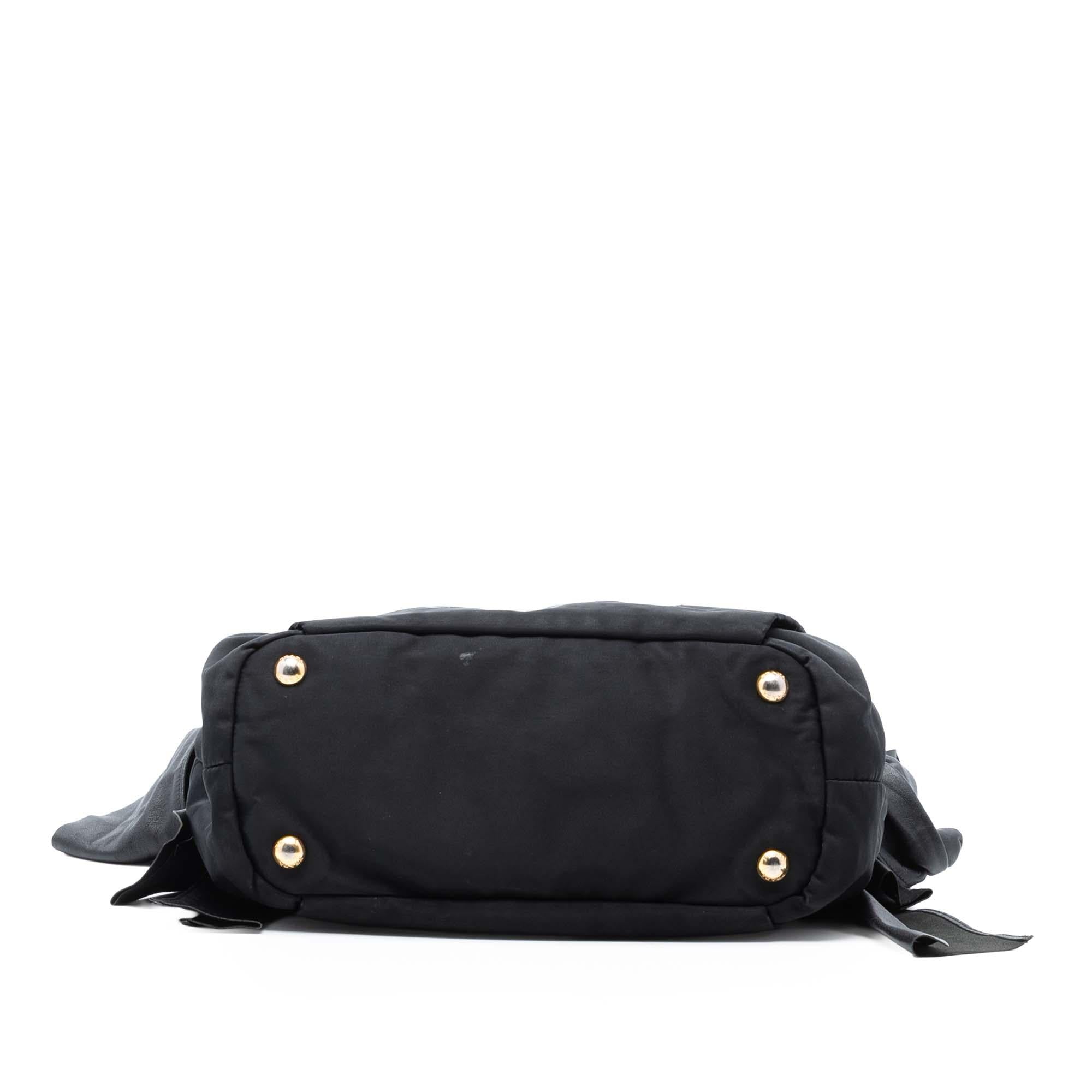 Prada Tessuto Logo Bow Satchel