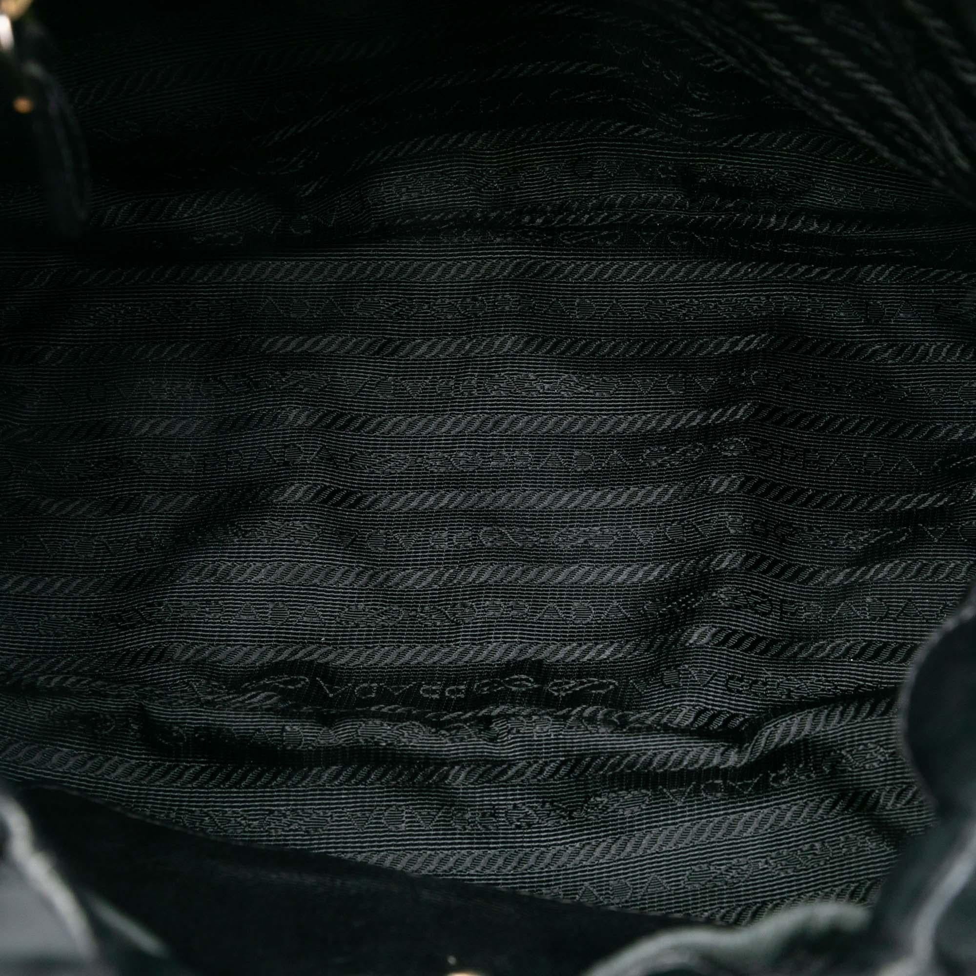 Prada Tessuto Logo Bow Satchel