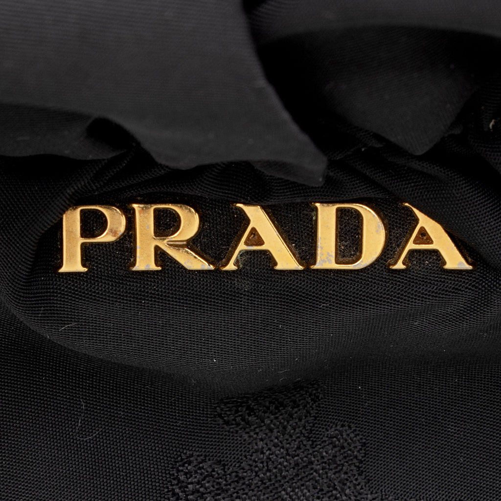 Prada Tessuto Logo Bow Tote