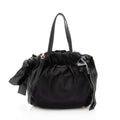 Prada Tessuto Logo Bow Tote