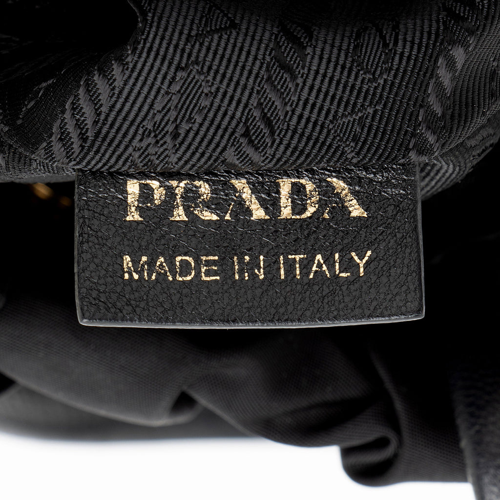 Prada Tessuto Logo Bow Tote
