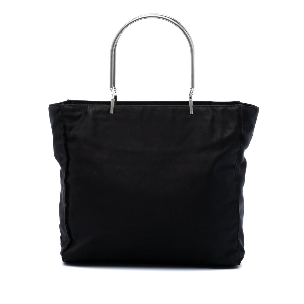 Prada Tessuto Metal Handle Bag
