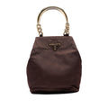 Prada Tessuto Metal Handle Bag
