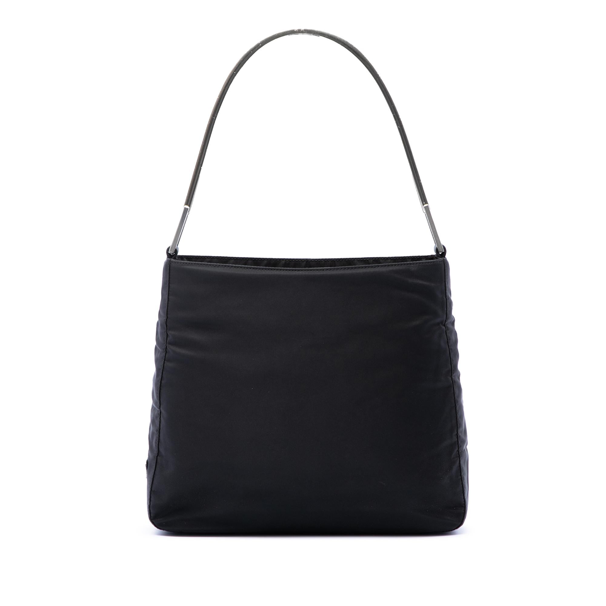 Prada Tessuto Metal Handle Bag