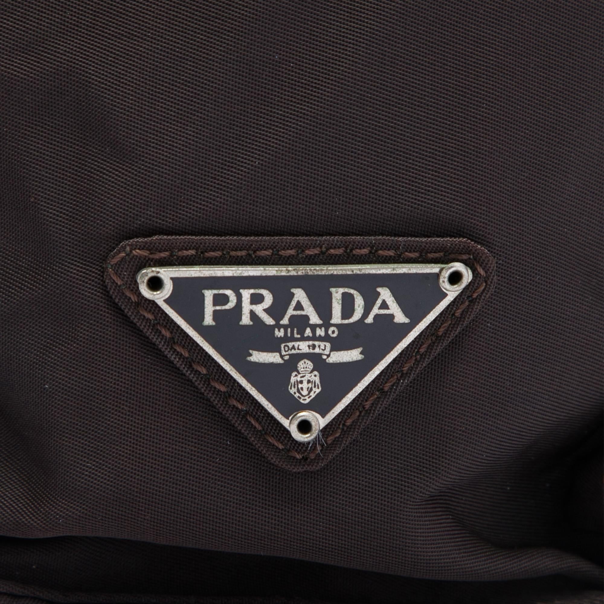 Prada Tessuto Metal Handle Bag