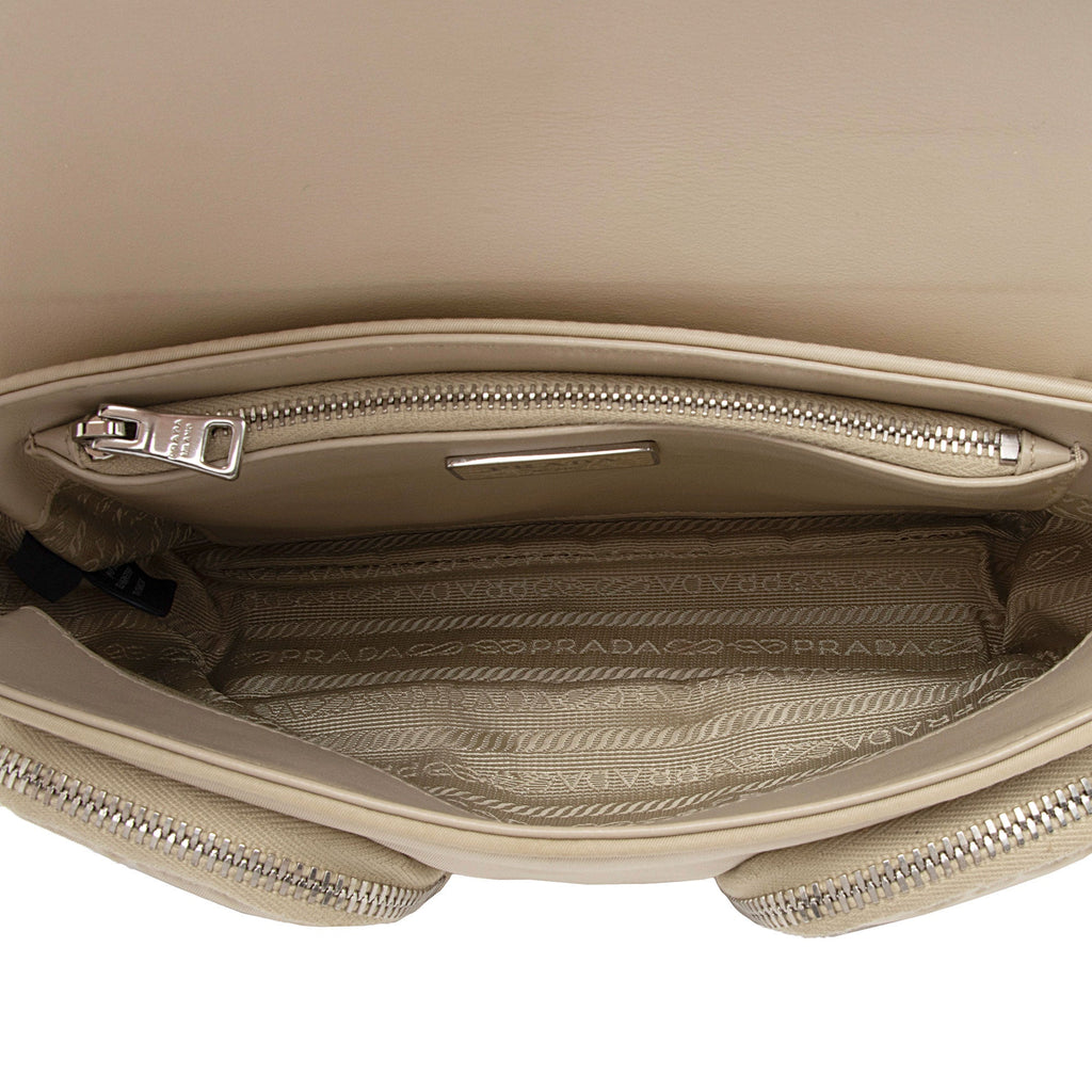 Prada Re-Nylon Patent Leather Double Pocket Crossbody (SHF-Na1ANI)