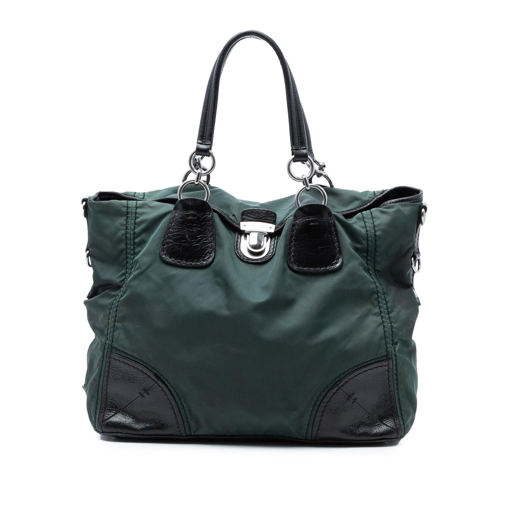 Prada Tessuto Push Lock Convertible Tote