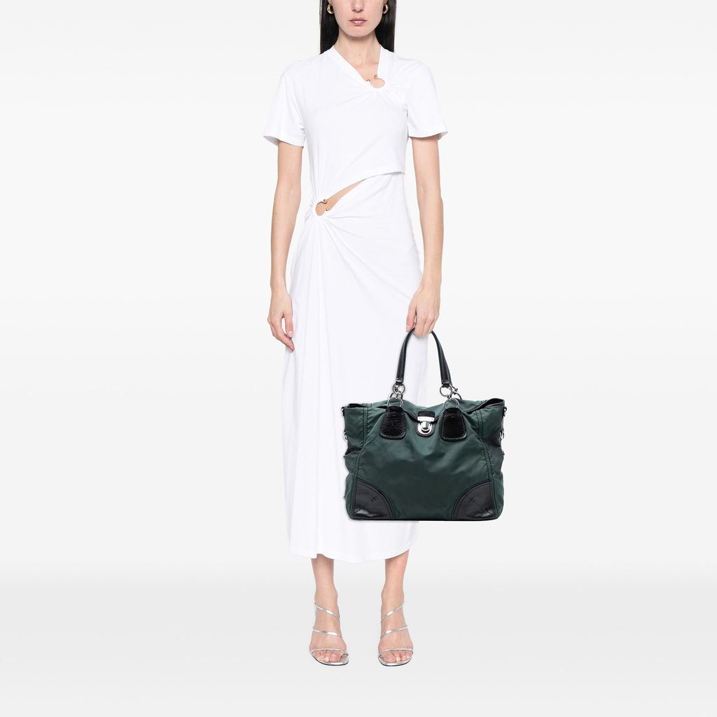 Prada Tessuto Push Lock Convertible Tote