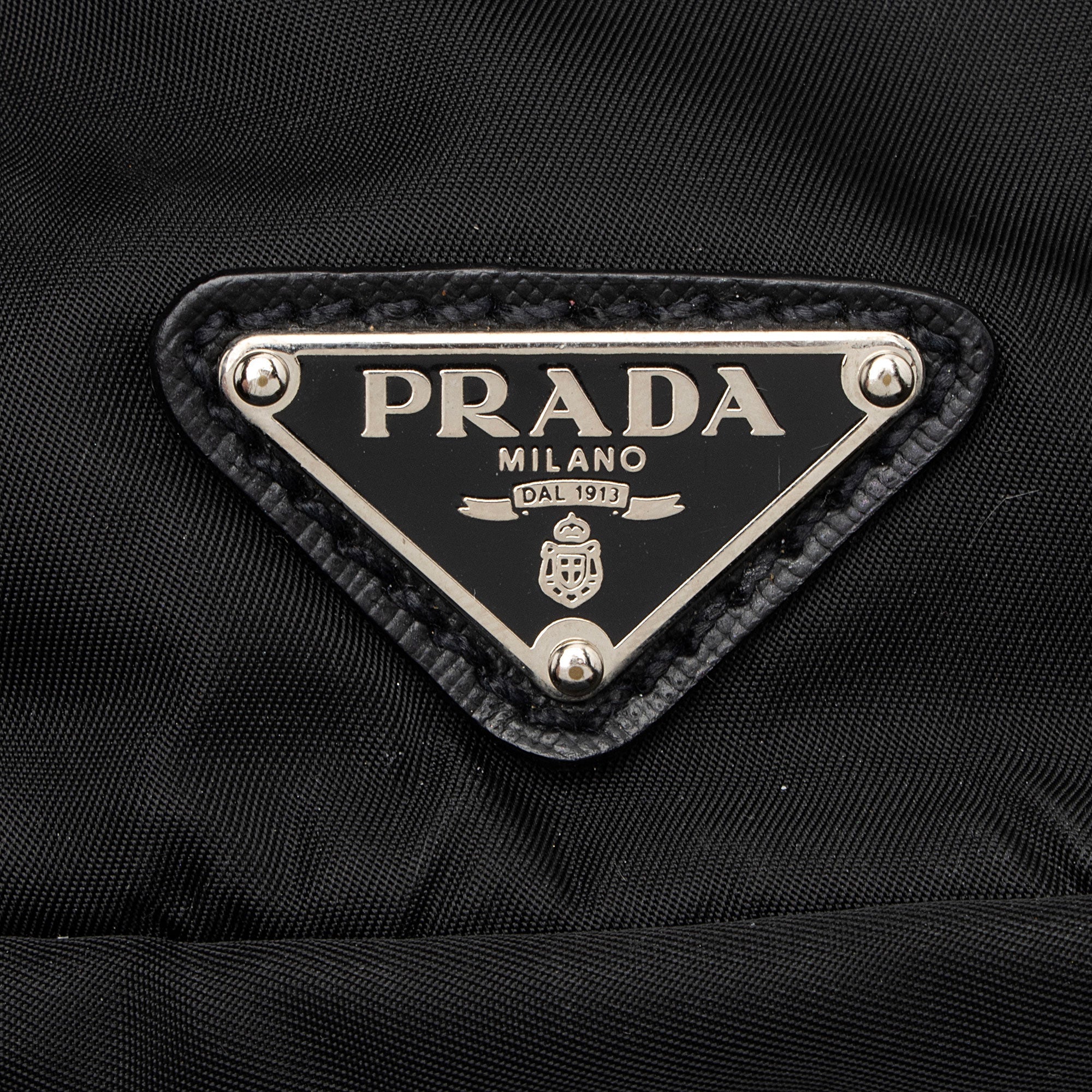 Prada Tessuto Saffiano Leather Double Buckle Messenger