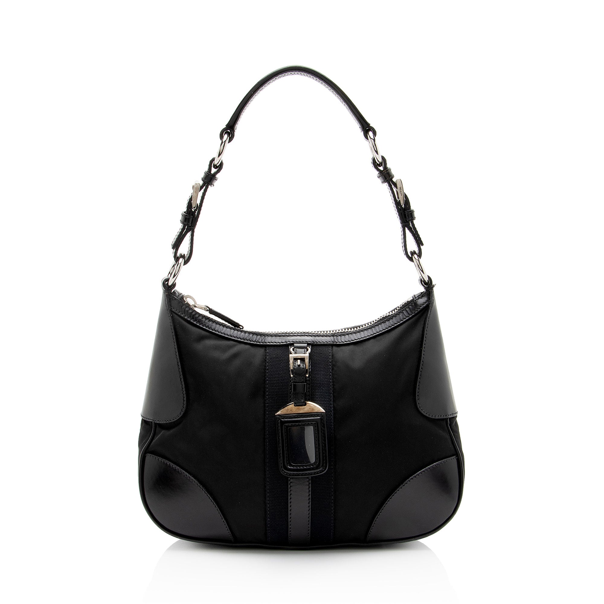 Prada Tessuto Stripe Hobo