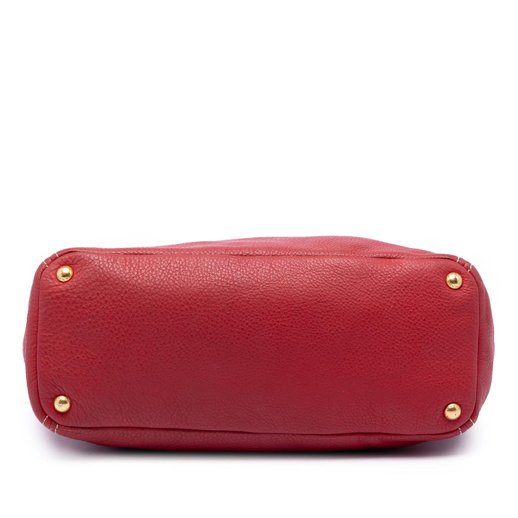 Prada VItello Daino Double Pocket Tote