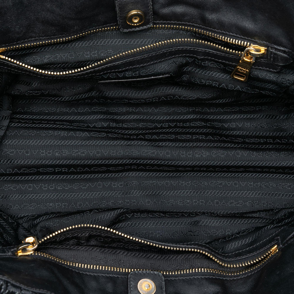 Prada Vernice Gaufre Resin Chain Shopping Tote